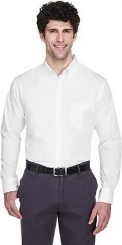 Core 365 88193 Men’s Operate Long-sleeve Twill Shirt - White