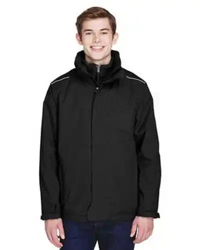 Core 365 88205 Men’s Region 3-in-1 Jacket with Fleece Liner - Black
