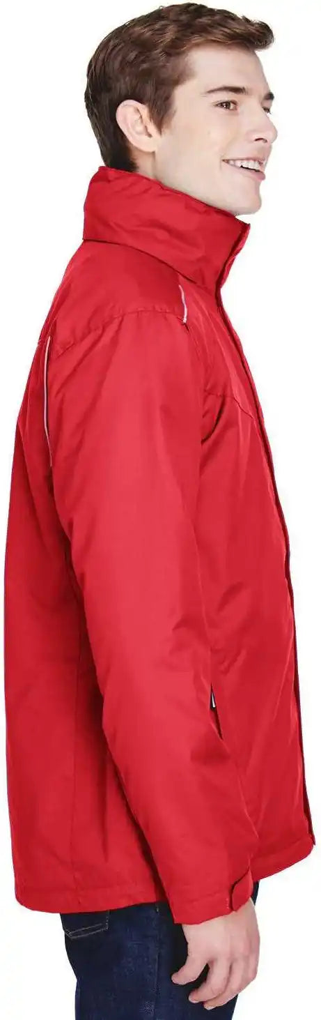 Core 365 88205 Men’s Region 3-in-1 Jacket with Fleece Liner - Red