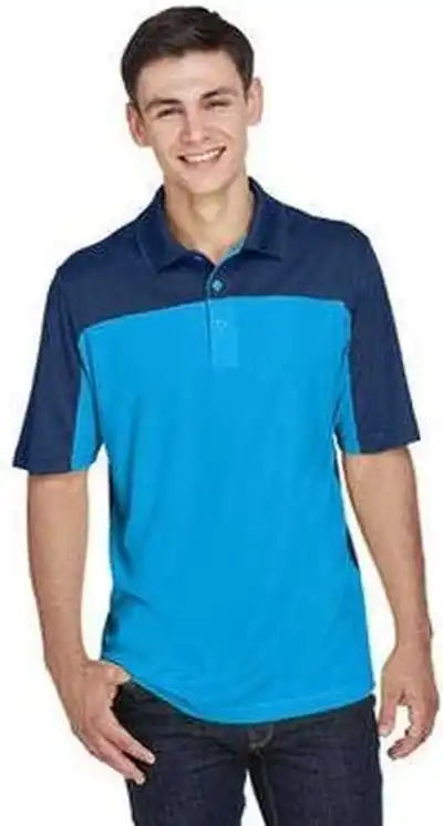 Core 365 Ce101 Men’s Balance Colorblock Performance Pique Polo - Elc Blue Cl Navy