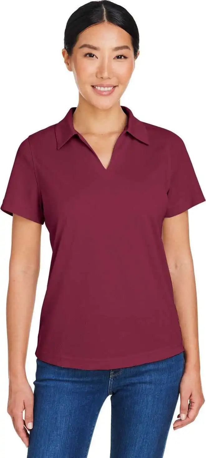 Core 365 Ce104w Ladies’ Market Snag Protect Mesh Polo - Burgundy