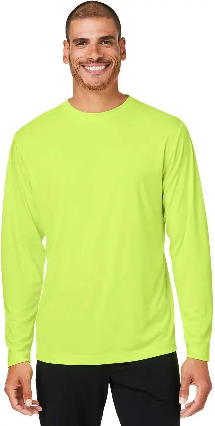 Core 365 Ce10l Unisex Capital Long Sleeve Performance t Shirt Safety Yellow