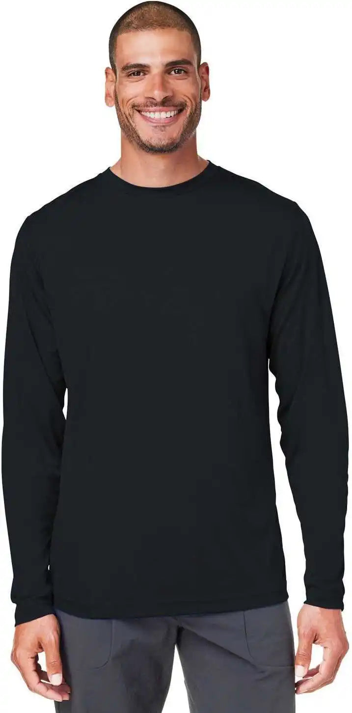Core 365 Ce10l Unisex Capital Long-sleeve Performance T-shirt - Black