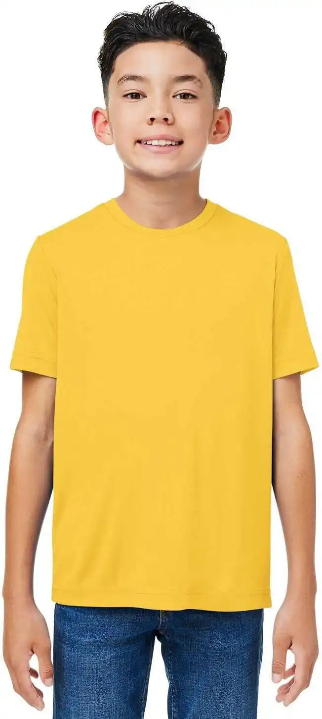 Core 365 Ce10y Youth Capital Performance T-shirt - Campus Gold