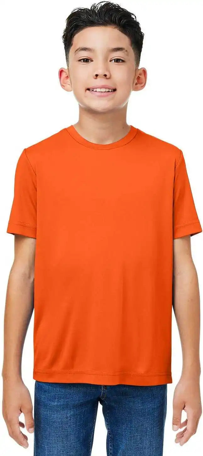 Core 365 Ce10y Youth Capital Performance T-shirt - Campus Orange