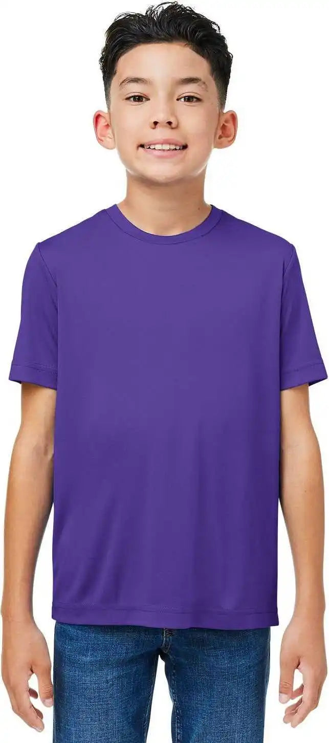 Core 365 Ce10y Youth Capital Performance t Shirt Campus Purple