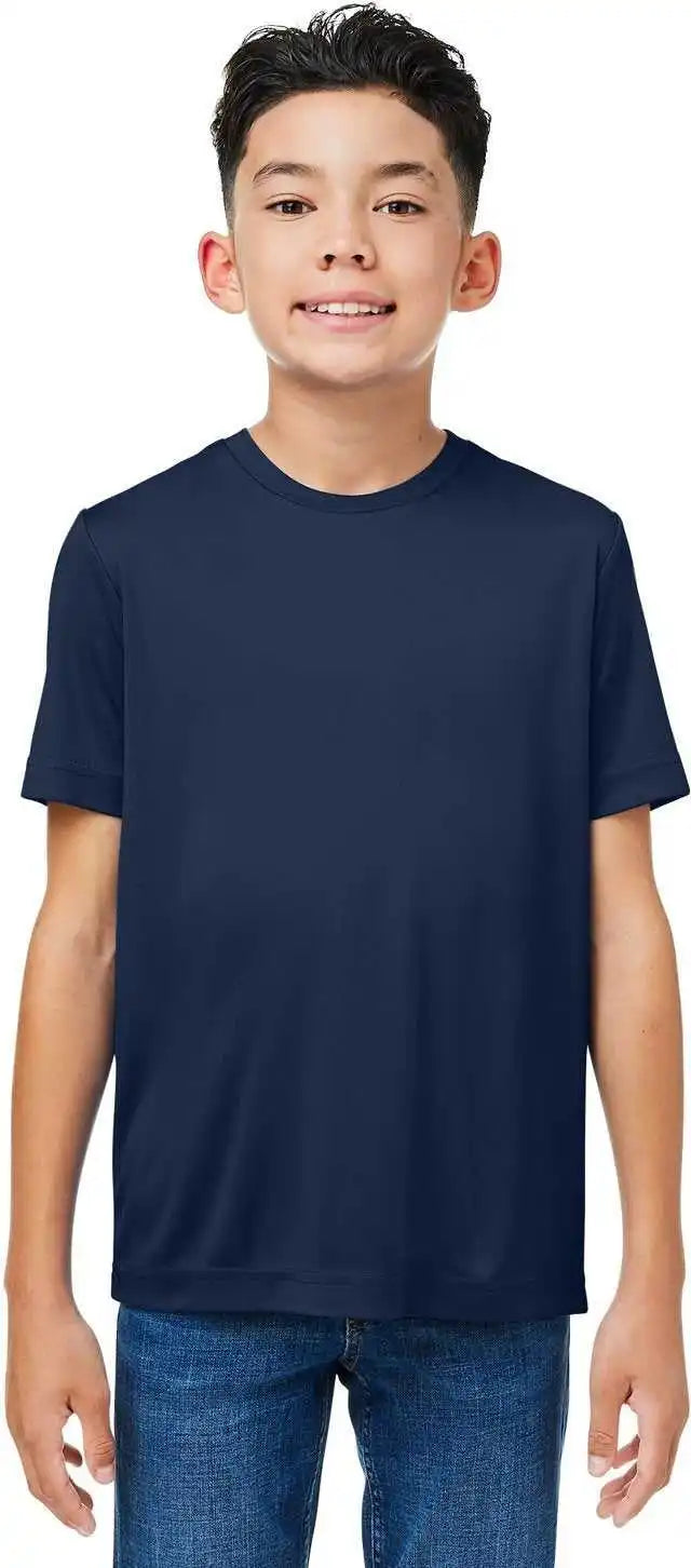 Core 365 Ce10y Youth Capital Performance T-shirt - Classic Navy