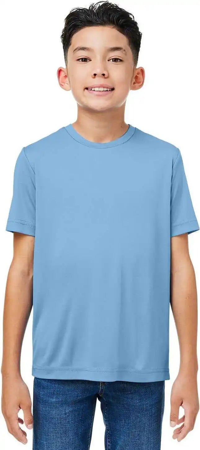 Core 365 Ce10y Youth Capital Performance T-shirt - Columbia Blue