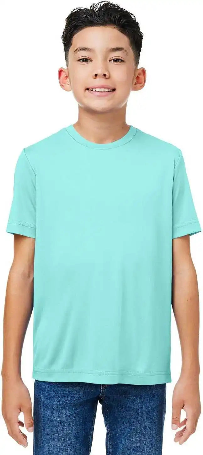 Core 365 Ce10y Youth Capital Performance t Shirt Sea Glass