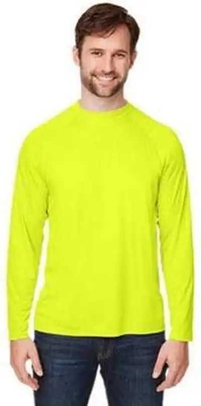 Core 365 Ce110 Unisex Ulightra Uvp Long-sleeve Raglan T-shirt - Safety Yellow