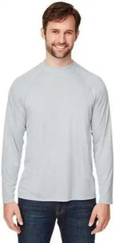 Core 365 Ce110 Unisex Ulightra Uvp Long-sleeve Raglan T-shirt - Platinum