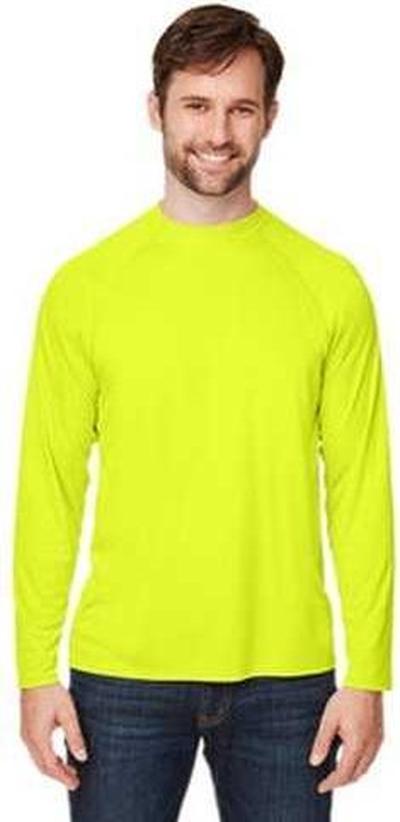 Core 365 Ce110 Unisex Ulightra Uvp Long-sleeve Raglan T-shirt - Safety Yellow