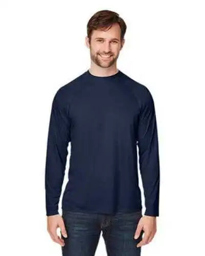 Core 365 Ce110 Unisex Ulightra Uvp Long-sleeve Raglan T-shirt - Navy