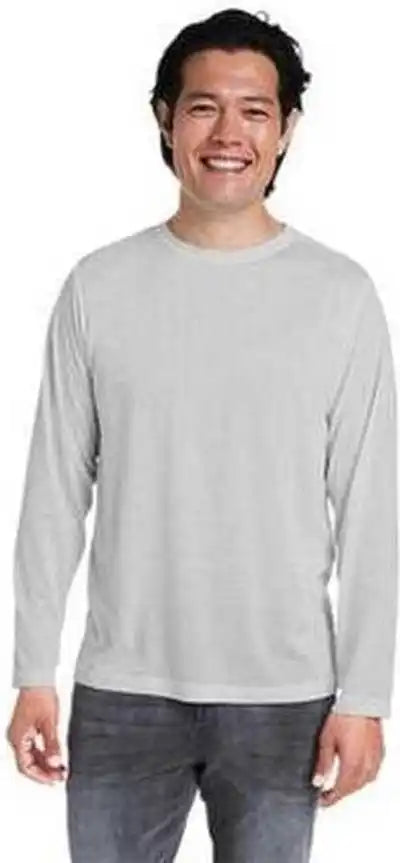 Core 365 Ce111l Adult Fusion Chromasoft Performance Long-sleeve T-shirt - Platinum