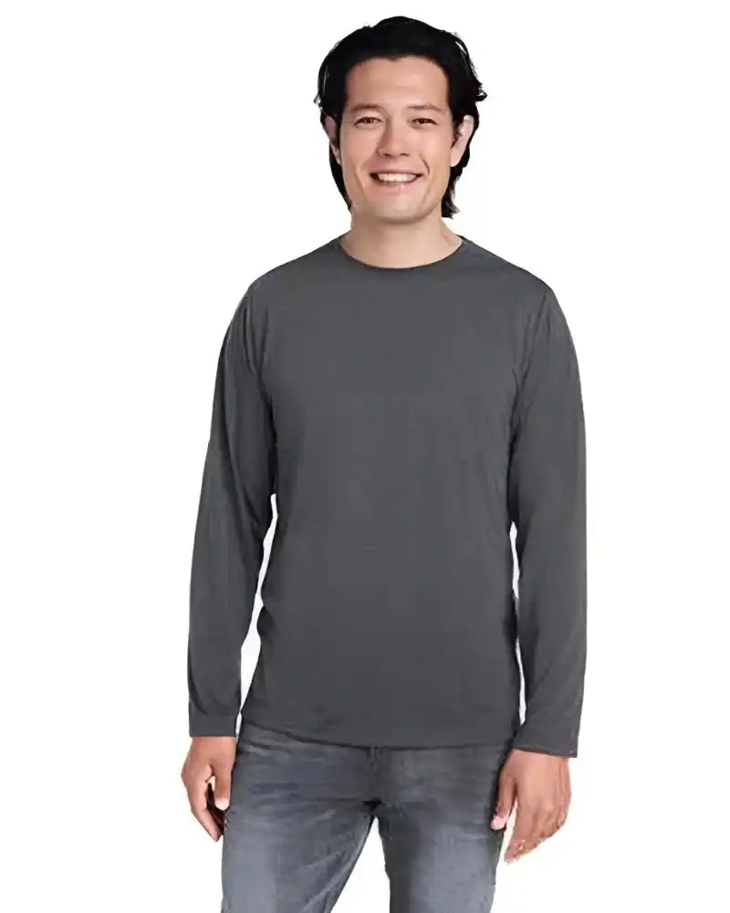 Core 365 Ce111l Adult Fusion Chromasoft Performance Long Sleeve t Shirt Carbon