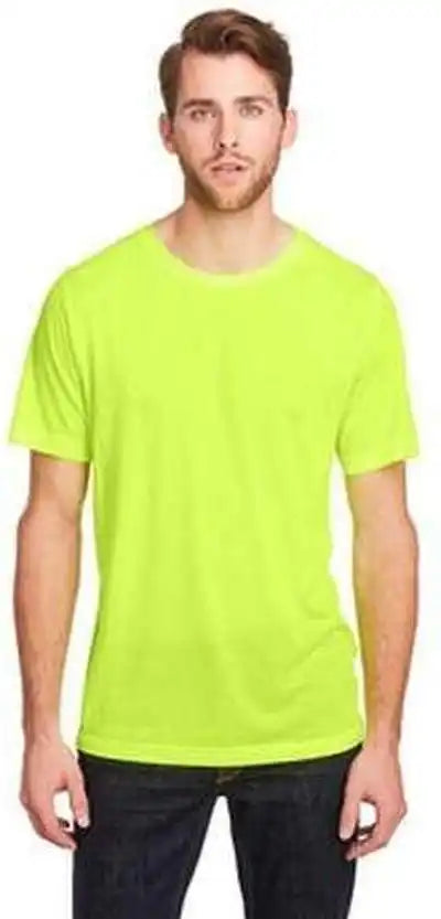Core 365 Ce111t Adult Tall Fusion Chromasoft Performance T-shirt - Safety Yellow