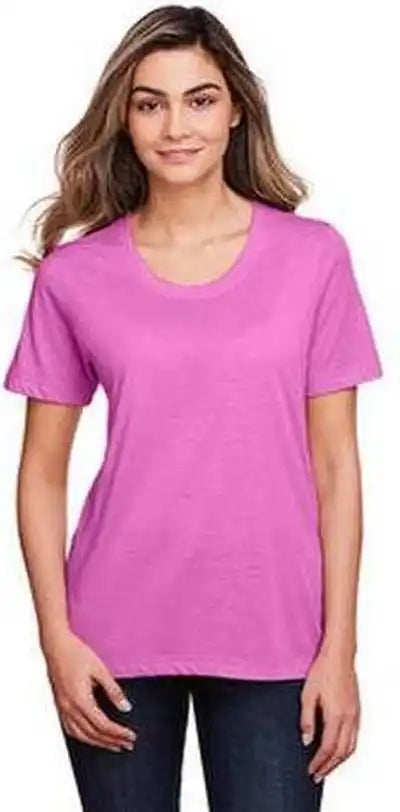 Core 365 Ce111w Ladies’ Fusion Chromasoft Performance T-shirt - Charcoality Pink