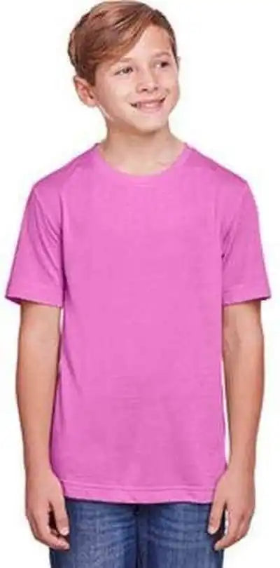 Core 365 Ce111y Youth Fusion Chromasoft Performance T-shirt - Charcoality Pink
