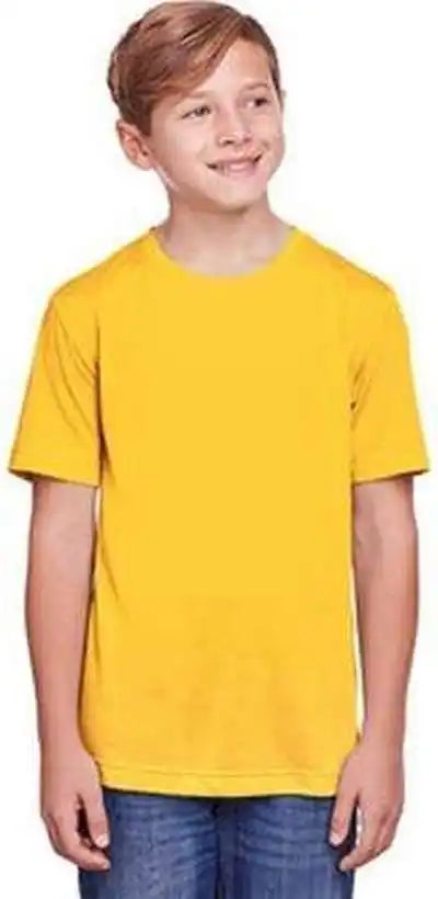 Core 365 Ce111y Youth Fusion Chromasoft Performance T-shirt - Campus Gold