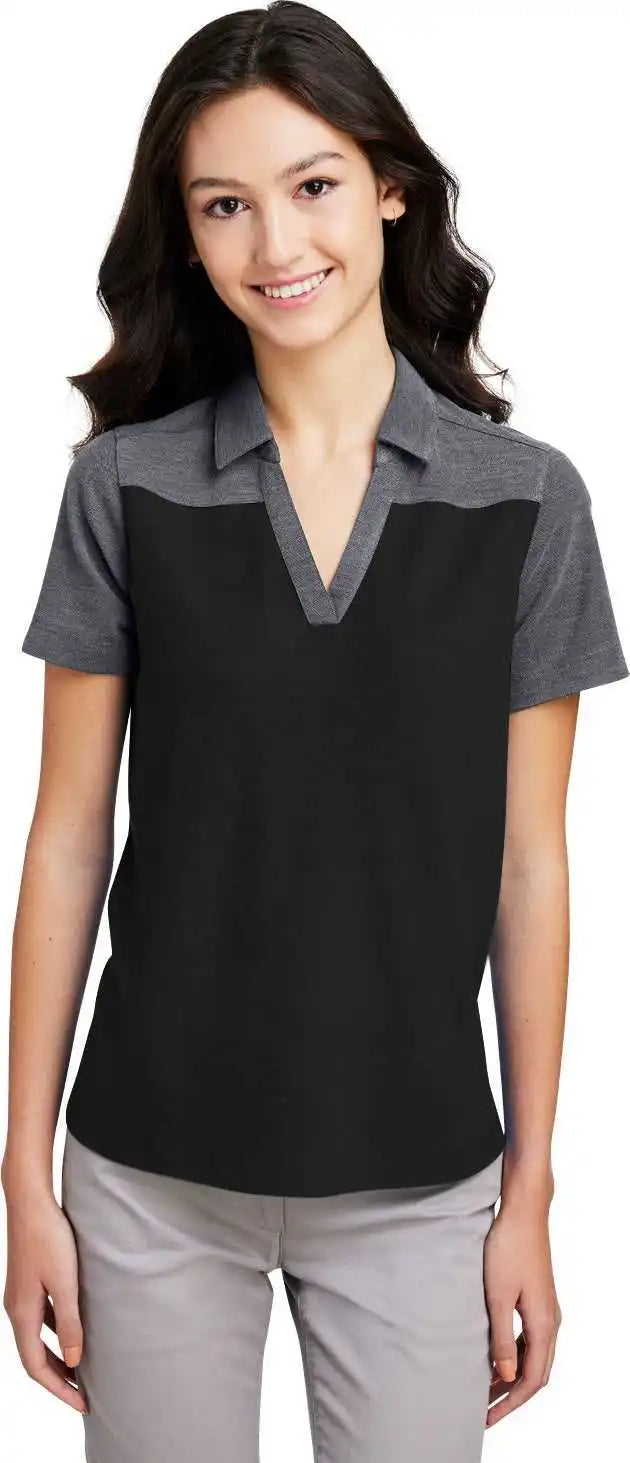 Core 365 Ce112cw Ladies’ Fusion Chromasoft Colorblock Polo - Black
