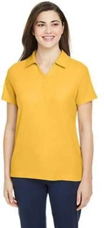 Core 365 Ce112w Ladies’ Fusion Chromasoft Pique Polo Campus Gold