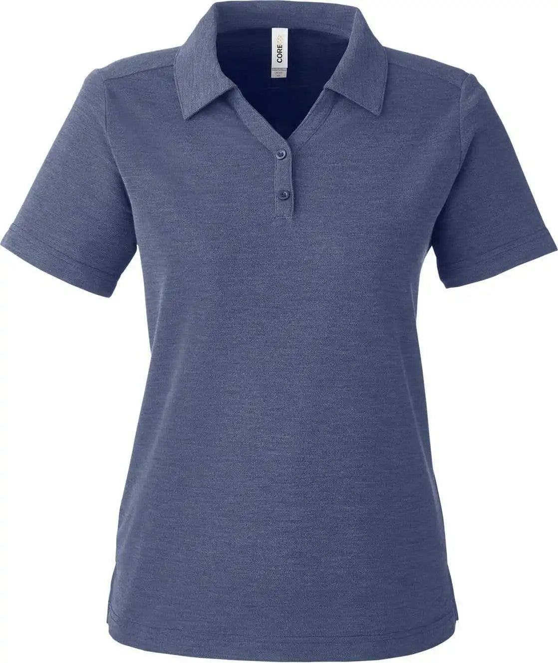 Core 365 Ce112w Ladies’ Fusion Chromasoft Pique Polo - Classic Navy Heatherh