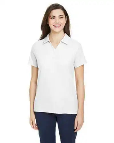 Core 365 Ce112w Ladies’ Fusion Chromasoft Pique Polo - White