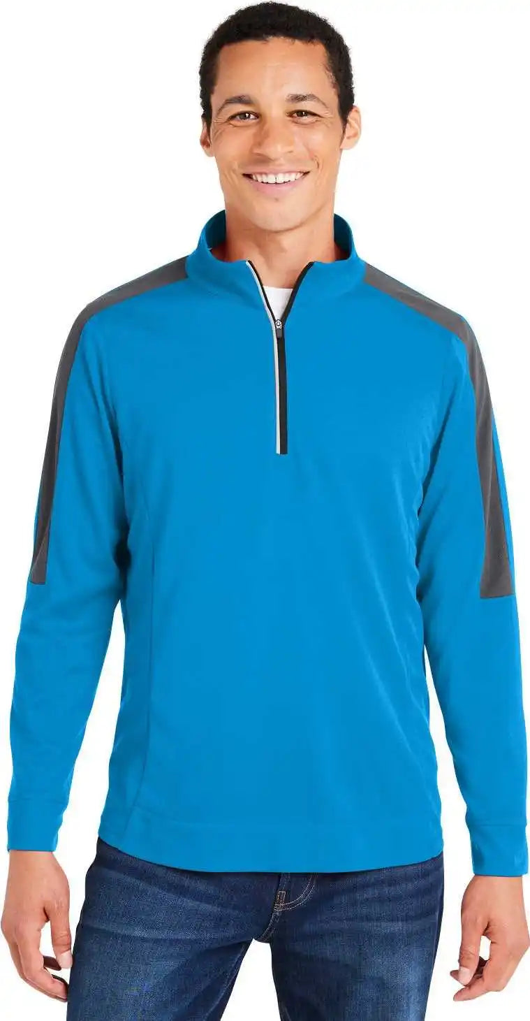 Core 365 Ce404 Men’s Market Snag Protect Mesh Colorblock Quarter-zip - Elctrc Blu