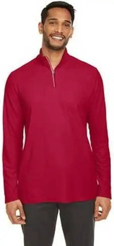 Core 365 Ce405 Men’s Fusion Chromasoft Pique Quarter-zip - Red