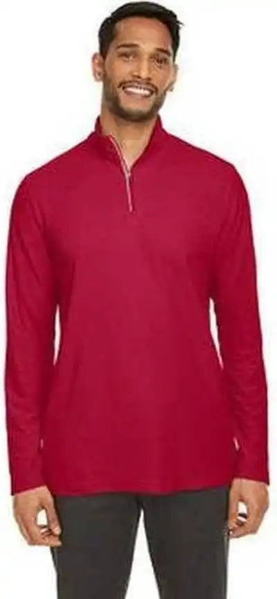 Core 365 Ce405 Men’s Fusion Chromasoft Pique Quarter-zip - Red