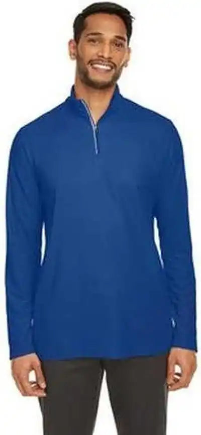 Core 365 Ce405 Men’s Fusion Chromasoft Pique Quarter-zip - True Royal