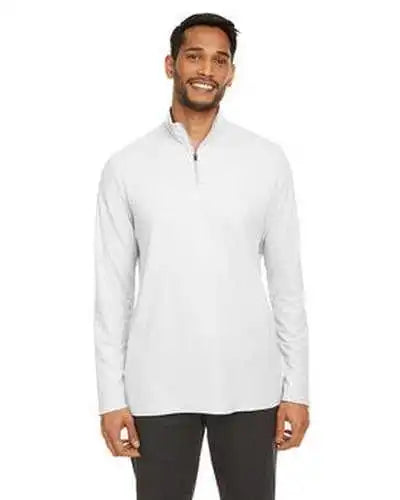 Core 365 Ce405 Men’s Fusion Chromasoft Pique Quarter-zip - White