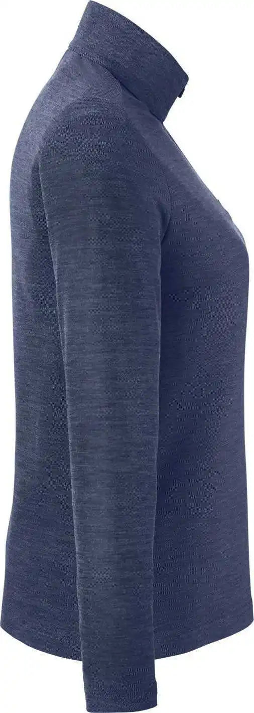 Core 365 Ce405w Ladies’ Fusion Chromasoft Pique Quarter-zip - Classic Navy Heatherh