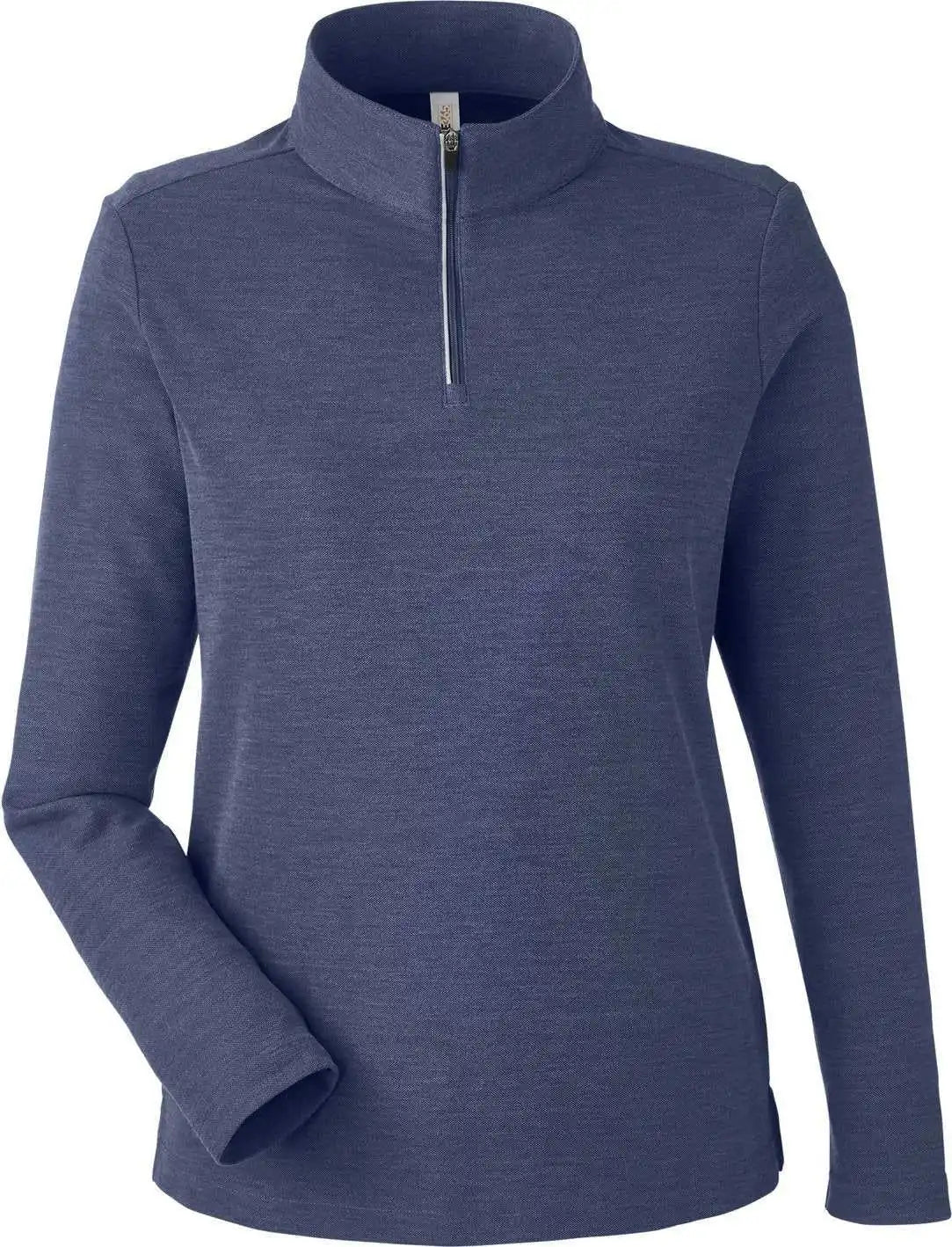 Core 365 Ce405w Ladies’ Fusion Chromasoft Pique Quarter-zip - Classic Navy Heatherh