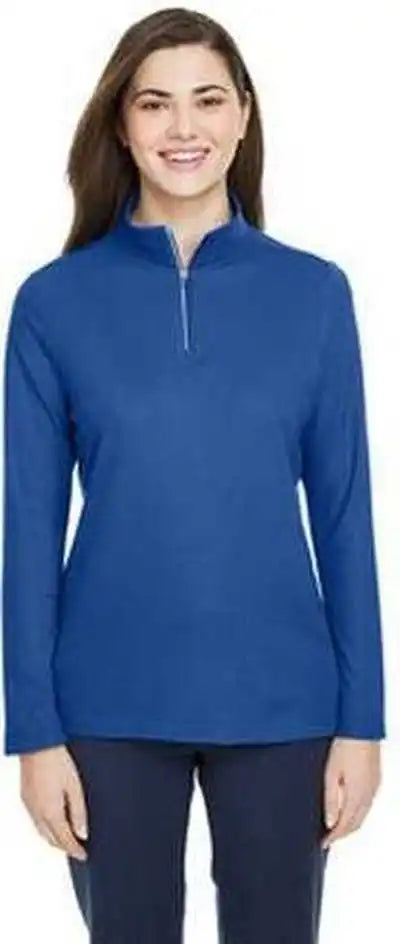 Core 365 Ce405w Ladies’ Fusion Chromasoft Pique Quarter-zip - True Royal