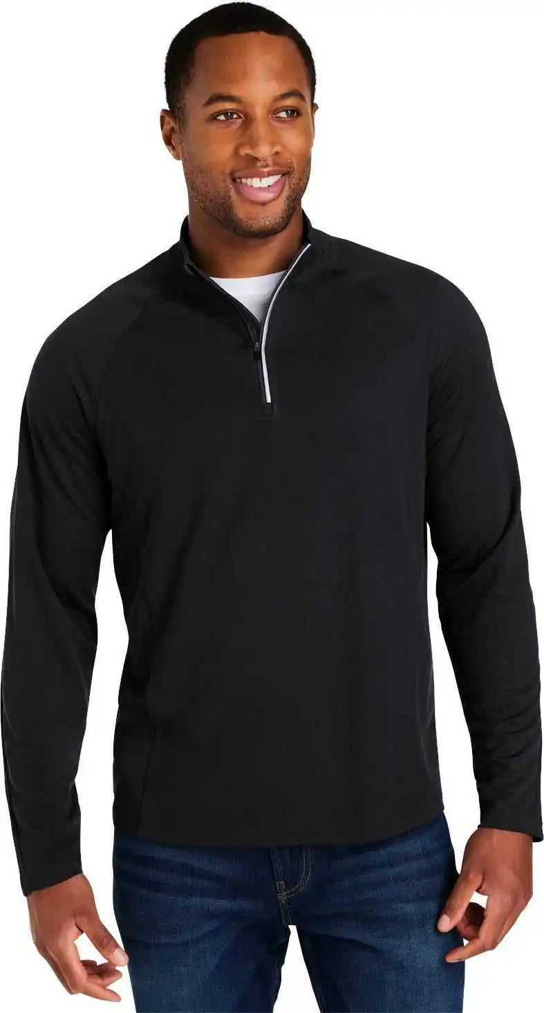 Core 365 Ce418 Men’s Origin Performance Pique Quarter Zip Black