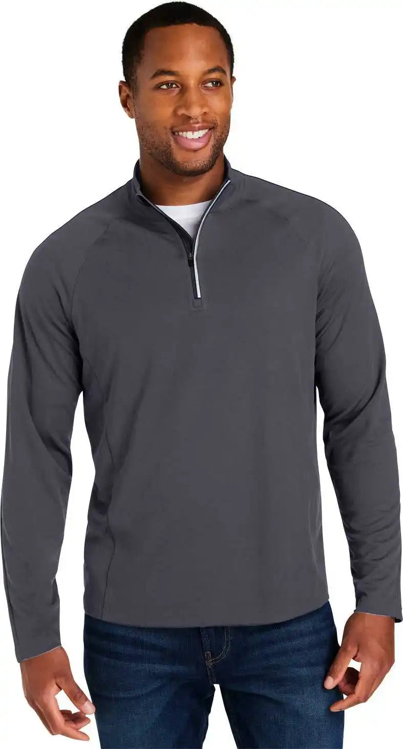 Core 365 Ce418 Men’s Origin Performance Pique Quarter Zip Carbon