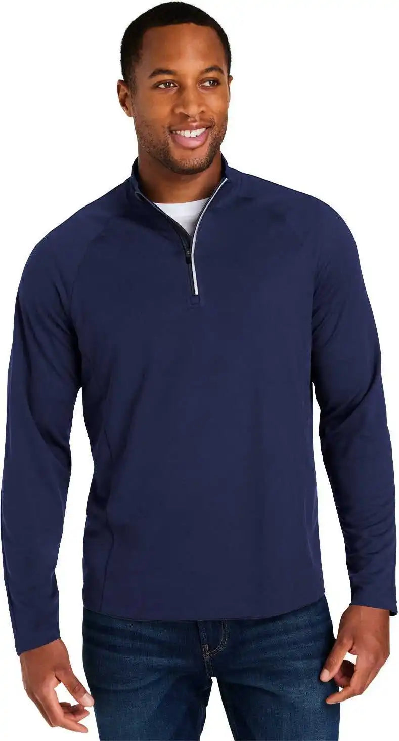 Core 365 Ce418 Men’s Origin Performance Pique Quarter Zip Clasc Navy