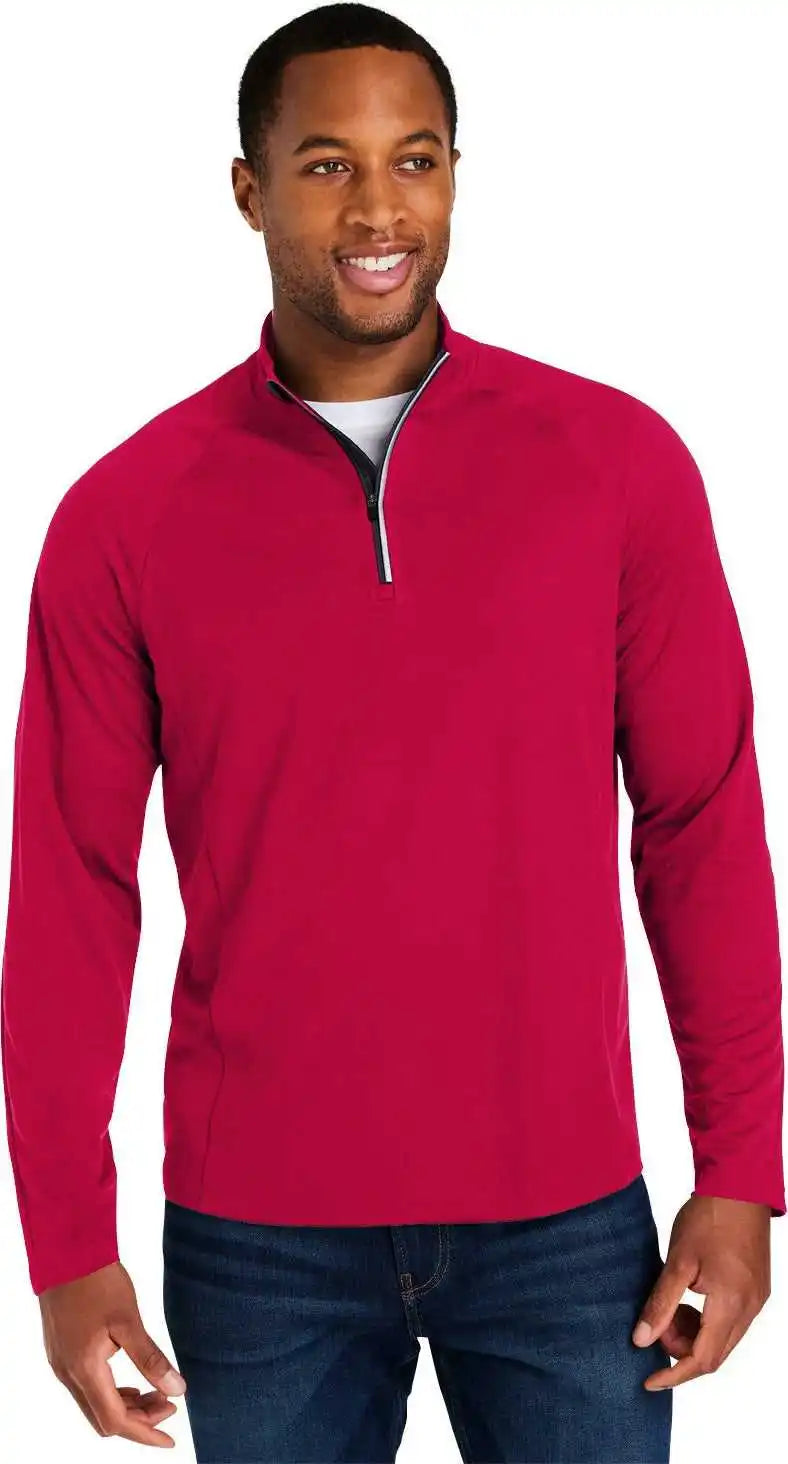 Core 365 Ce418 Men’s Origin Performance Pique Quarter-zip - Classc Red