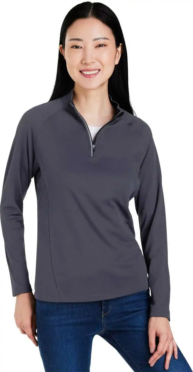 Core 365 Ce418w Ladies’ Origin Performance Pique Quarter-zip - Carbon