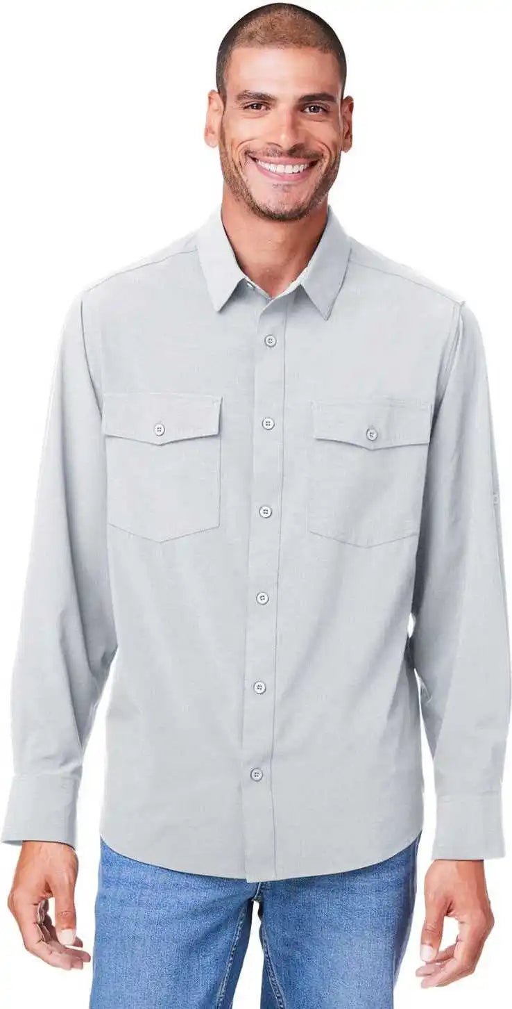 Core 365 Ce510l Men’s Ultra Uvp Long Sleeve Marina Shirt Platinum