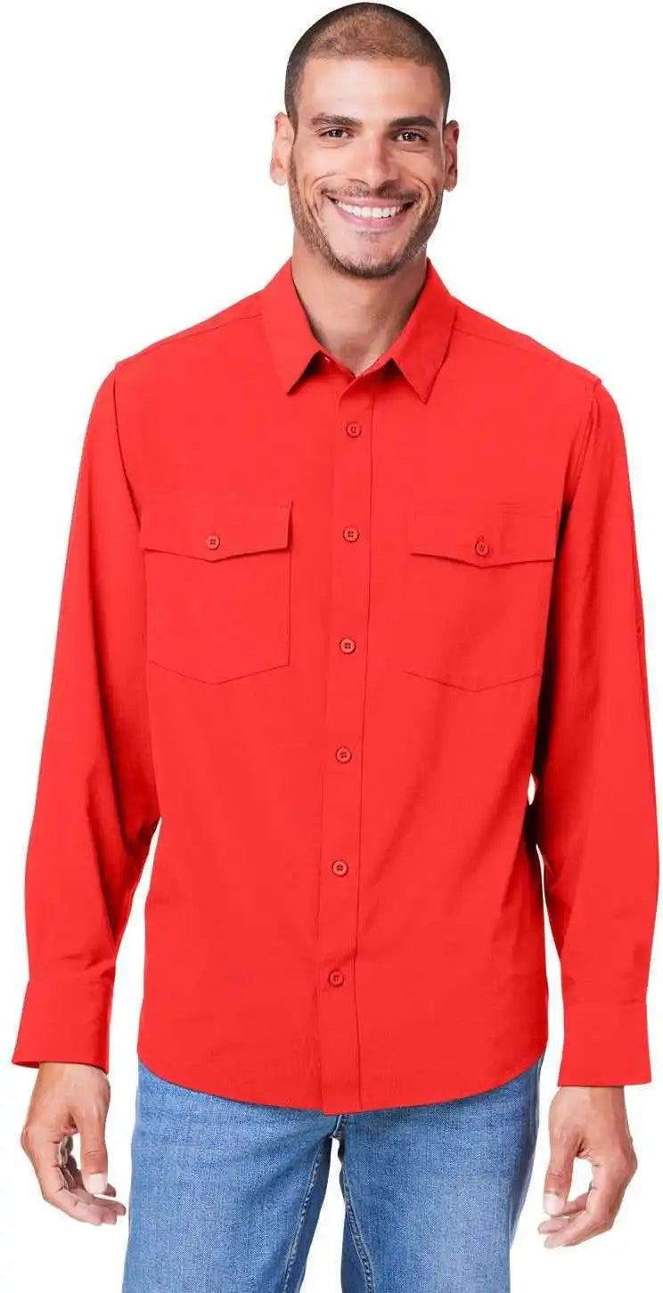 Core 365 Ce510l Men’s Ultra Uvp Long-sleeve Marina Shirt - Marina Red