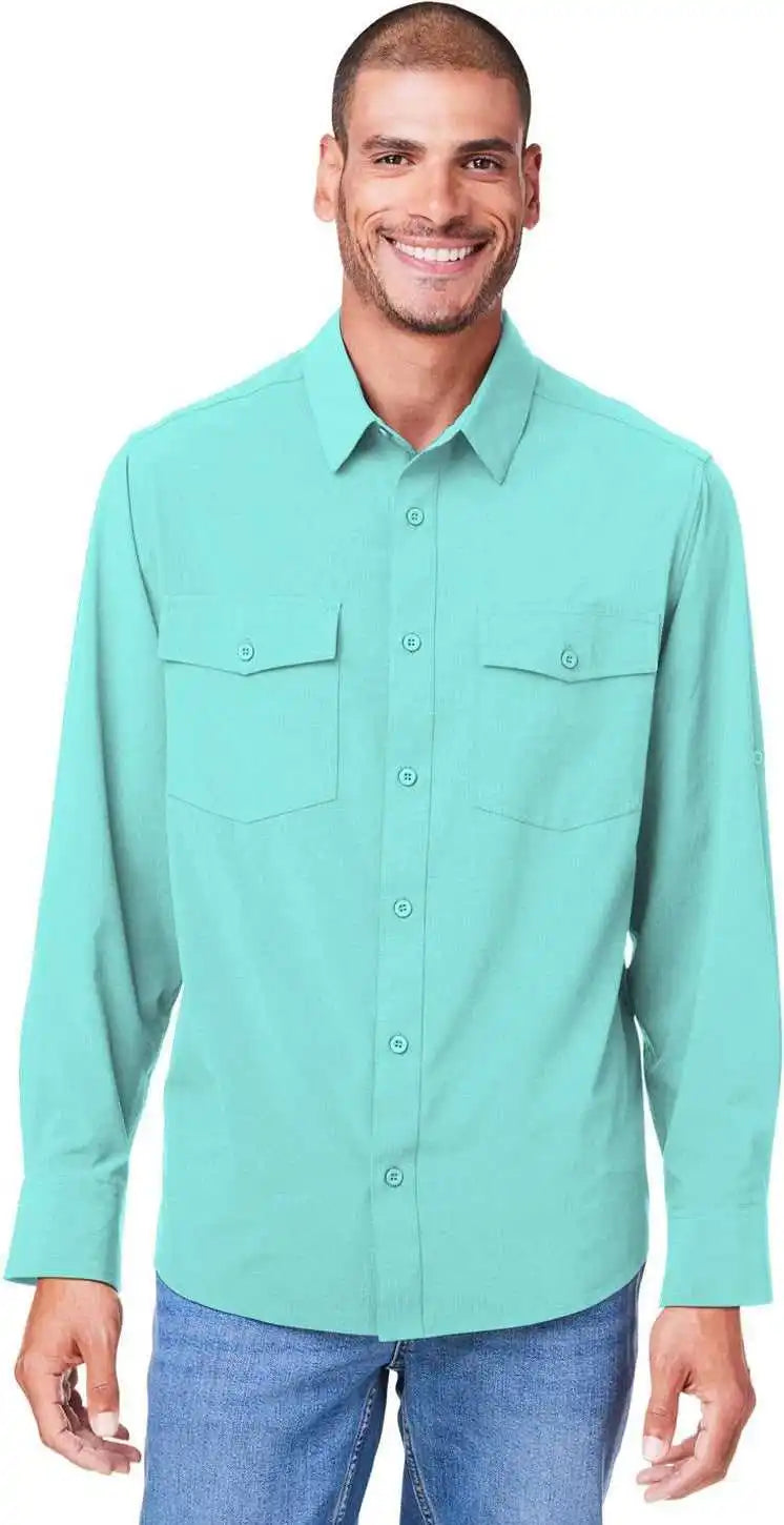 Core 365 Ce510l Men’s Ultra Uvp Long Sleeve Marina Shirt Sea Glass