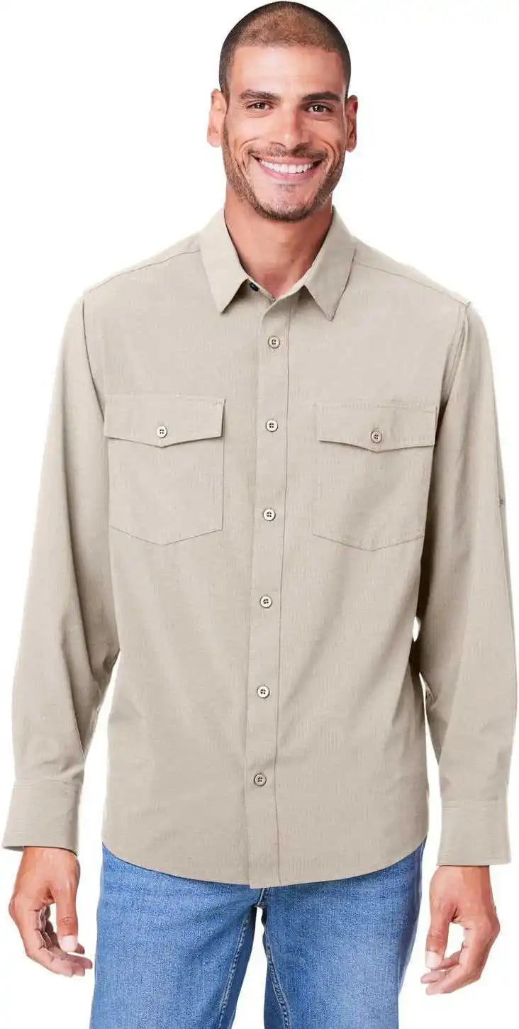 Core 365 Ce510l Men’s Ultra Uvp Long Sleeve Marina Shirt Stone