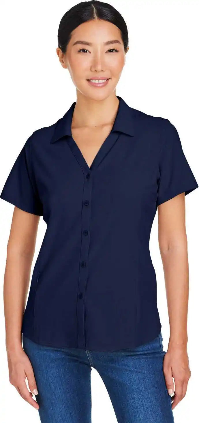 Core 365 Ce510w Ladies’ Ultra Uvp Marina Shirt Classic Navy