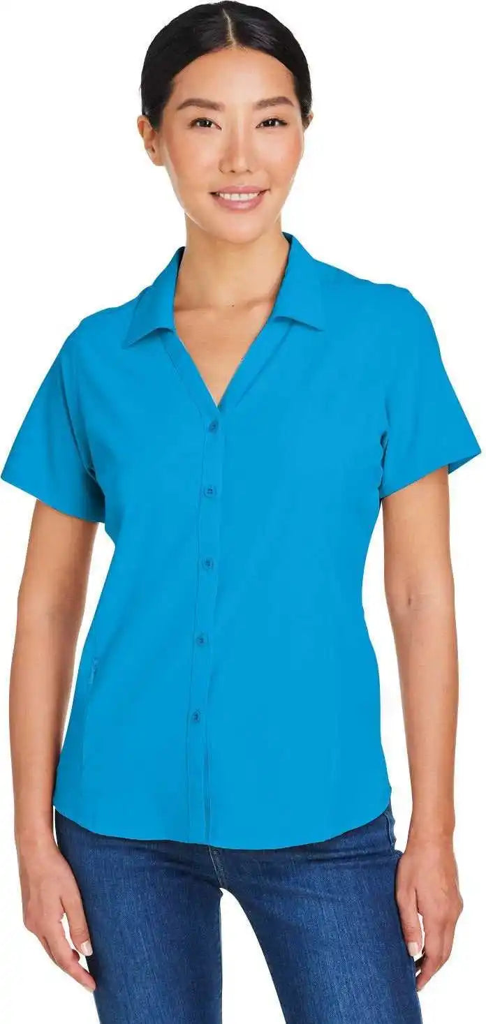 Core 365 Ce510w Ladies’ Ultra Uvp Marina Shirt Electric Blue