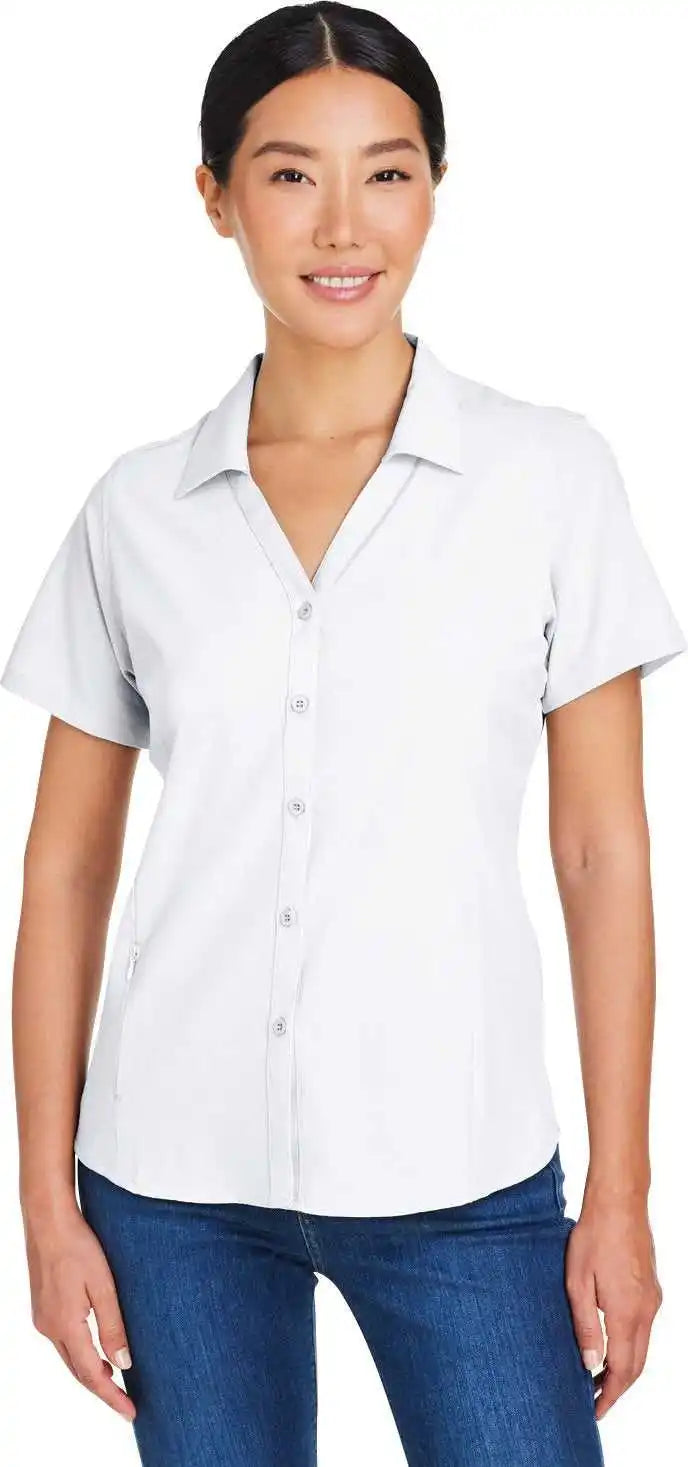 Core 365 Ce510w Ladies’ Ultra Uvp Marina Shirt - White