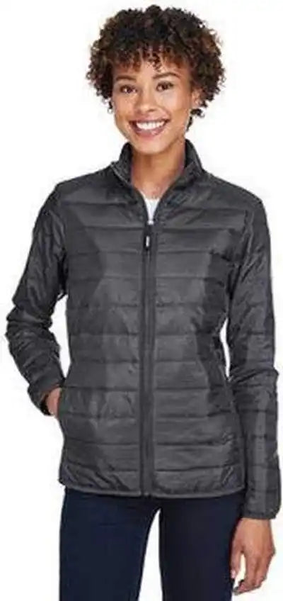 Core 365 Ce700w Ladies’ Prevail Packable Puffer Jacket - Carbon
