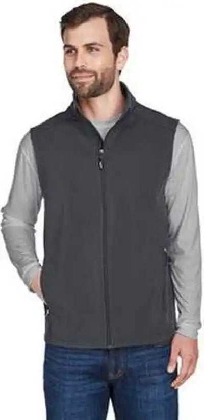 Core 365 Ce701 Men’s Cruise Two Layer Fleece Bonded Soft Shell Vest Carbon