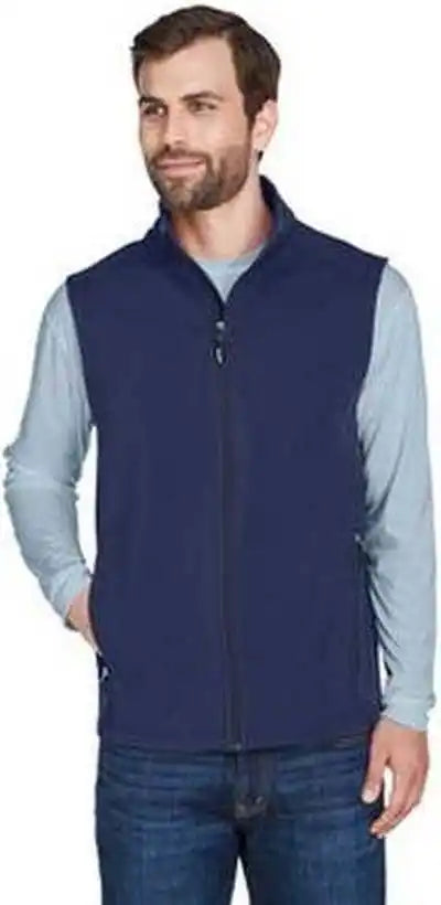 Core 365 Ce701 Men’s Cruise Two Layer Fleece Bonded Soft Shell Vest Navy